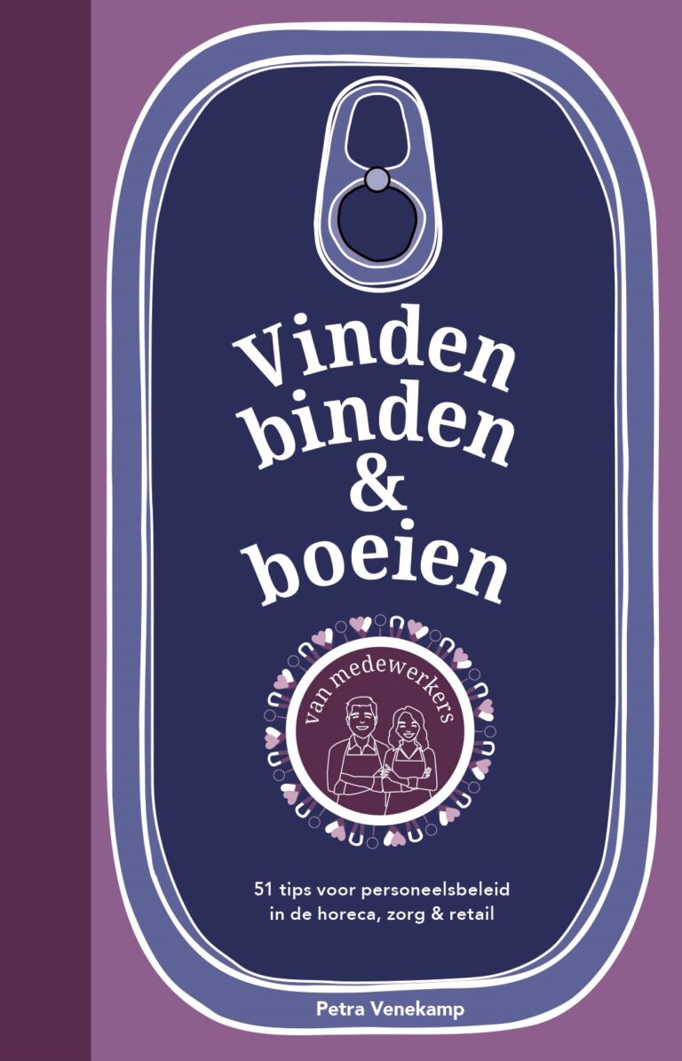 vinden, binden, boeien, cover boekje Petra Venekamp