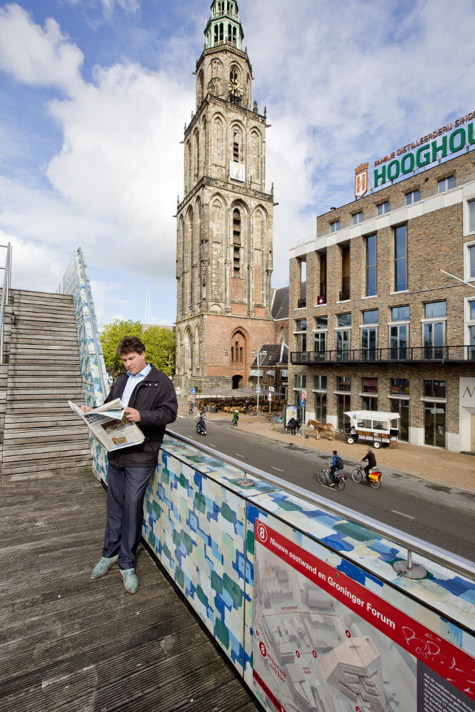 Groningen is 'zijn' stad. Stefan Holthausen voelt zich thuis op de Grote Markt