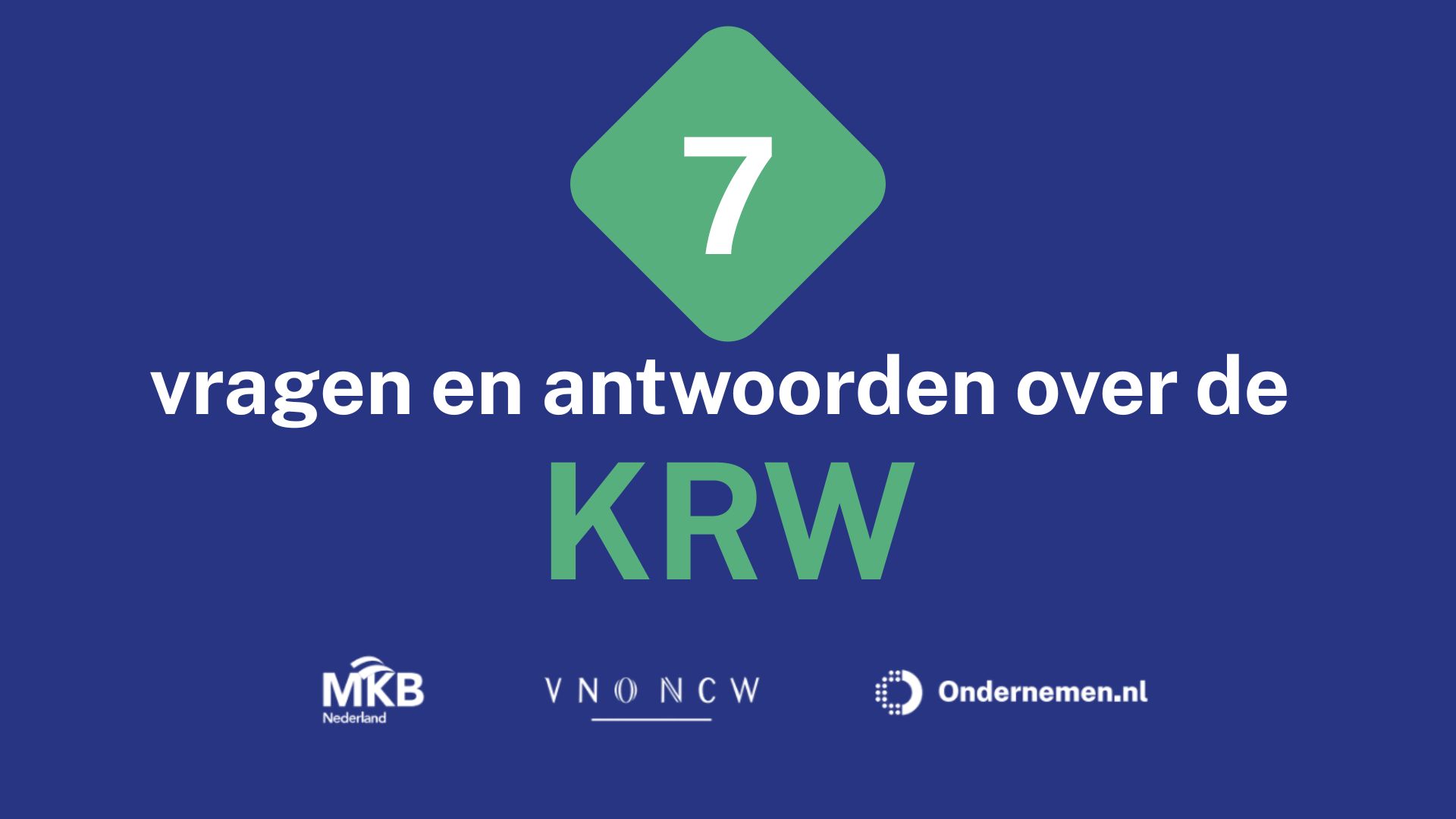 7 vragen (en antwoorden) over de Kaderrichtlijn Water (KRW)
