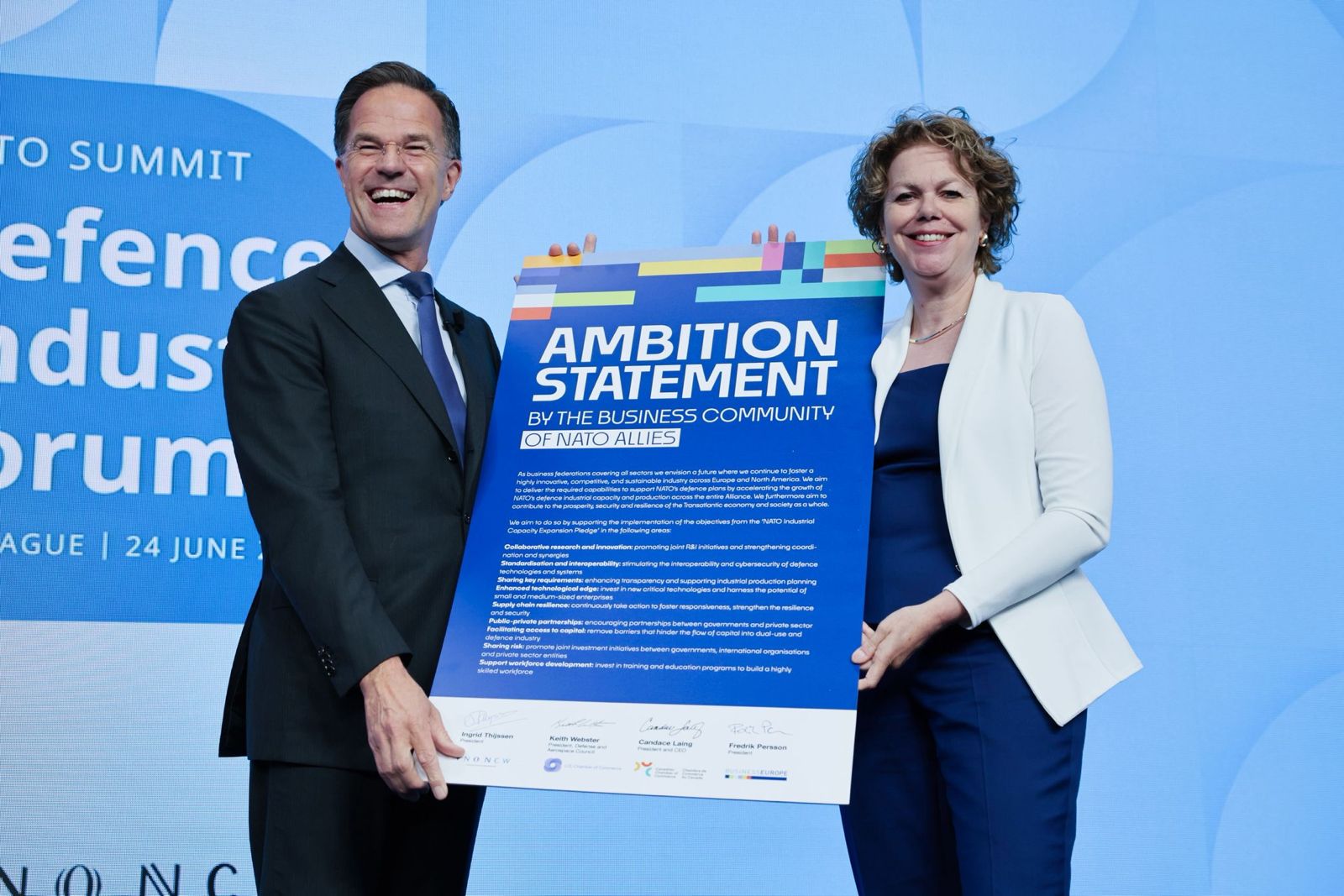 Werkgevers NAVO-landen presenteren ambitieverklaring voor versterken defensie-industrie