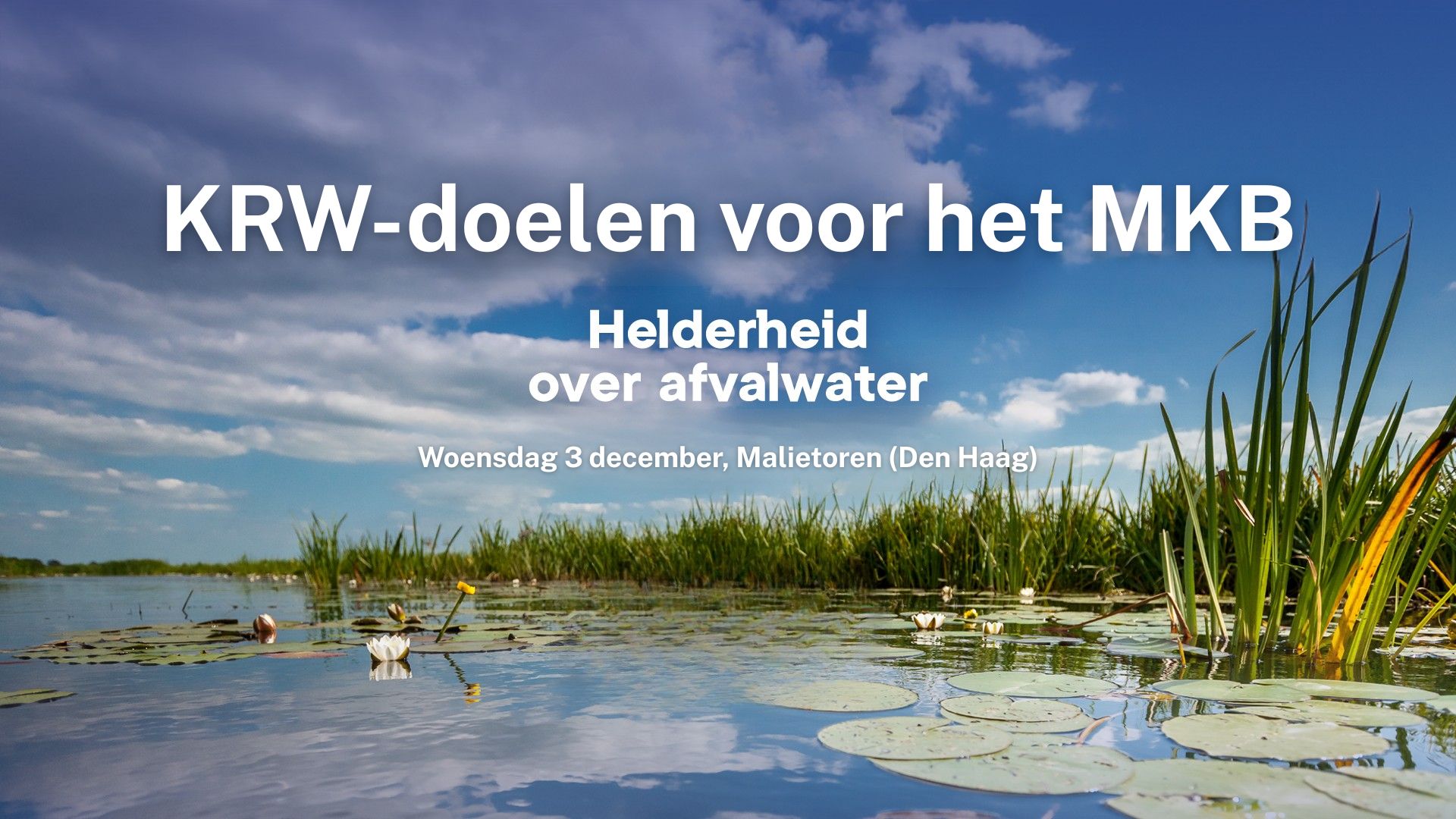 KRW-doelen 2027: Helderheid over afvalwater