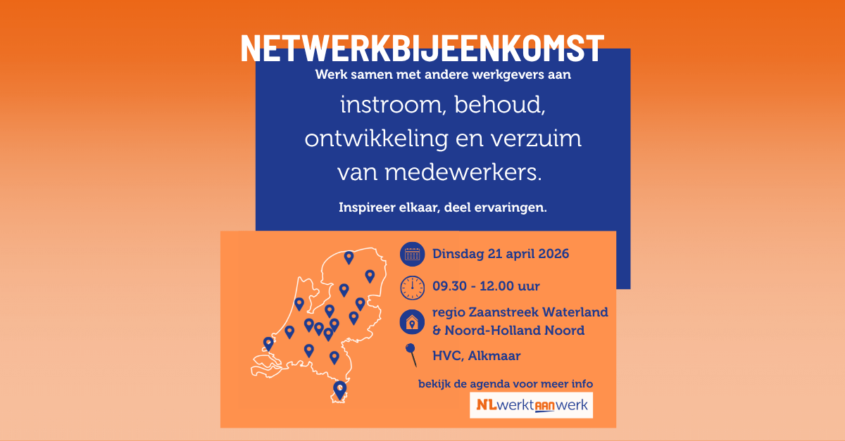 Netwerkbijeenkomst op locatie: regio Zaanstreek Waterland & Noord-Holland Noord