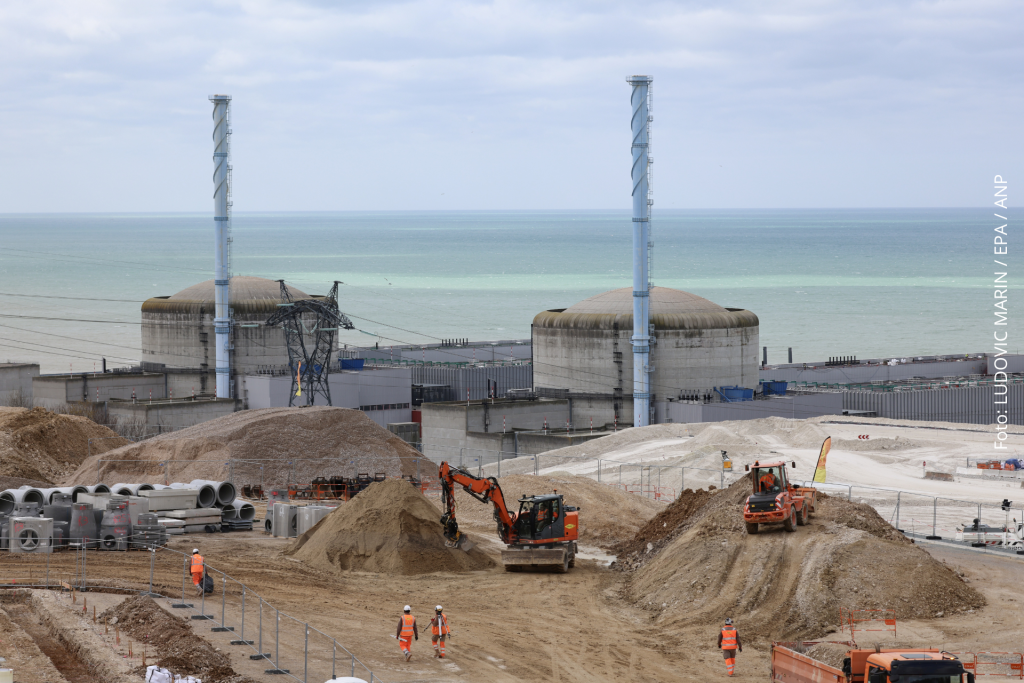 Op het terrein van de kernreactor Penly in Petit-Caux wordt gewerkt aan twee nieuwe generatie EPR2-reactoren