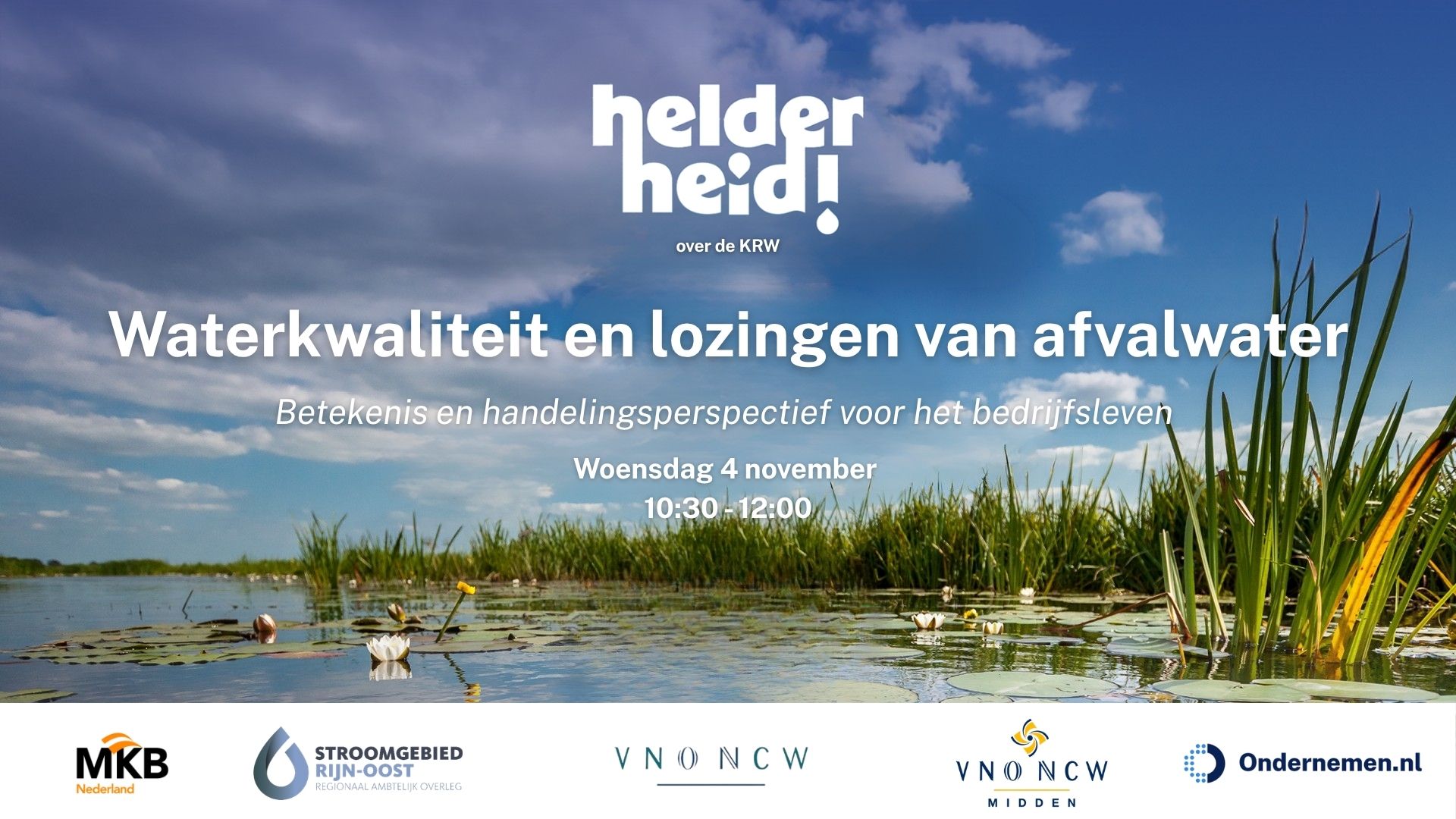 Waterkwaliteit en lozingen van afvalwater: betekenis en handelingperspectief voor bedrijfsleven